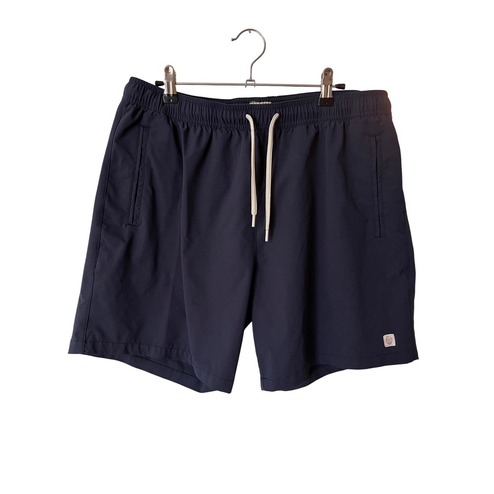 Marine Layer Saturday Beach Shorts Navy Elastic Waist Hybrid Swim Short Large